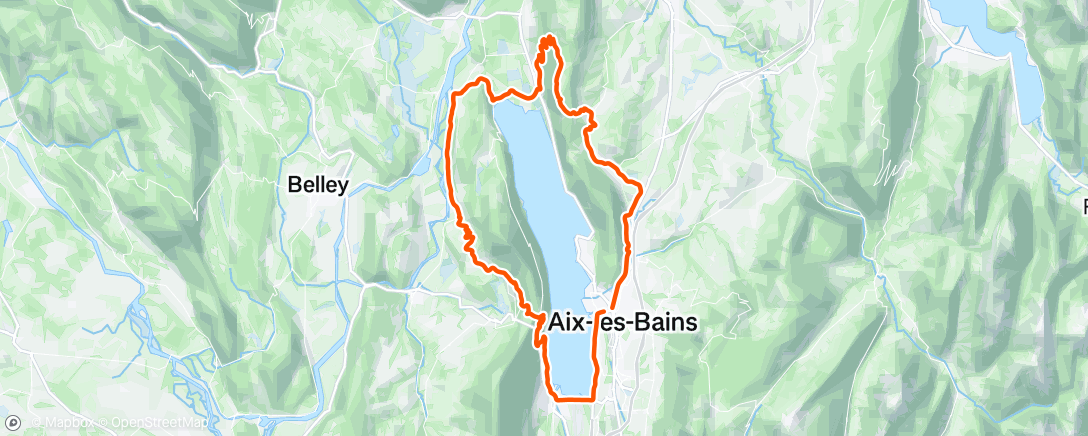Map of the activity, Vélo du matin