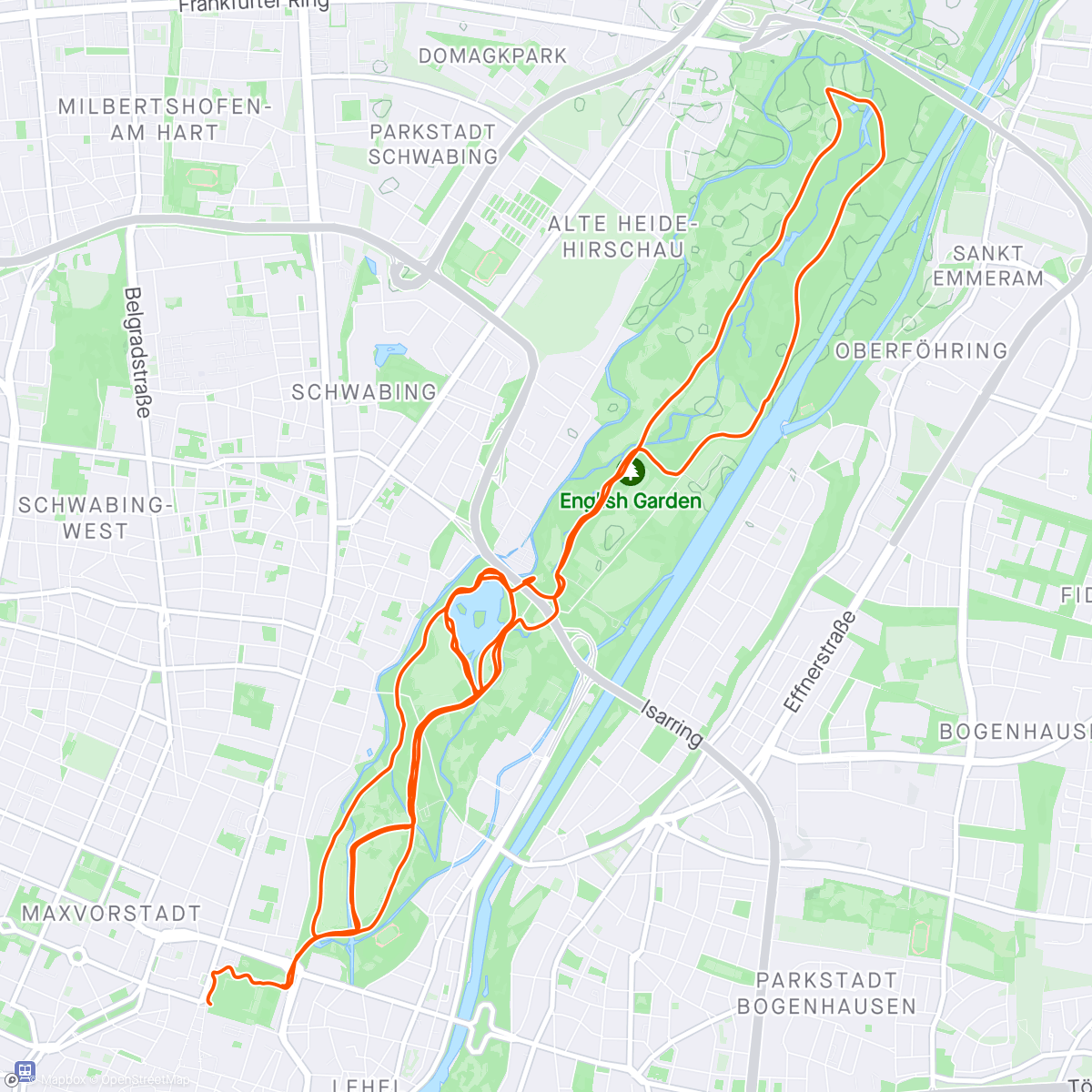 Map of the activity, Virtual London Half Marathon