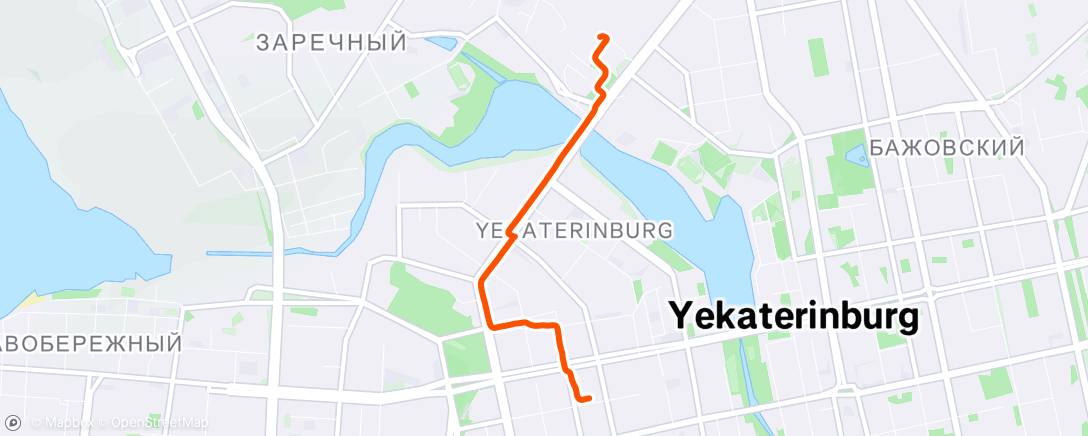 Map of the activity, Вечерний велозаезд