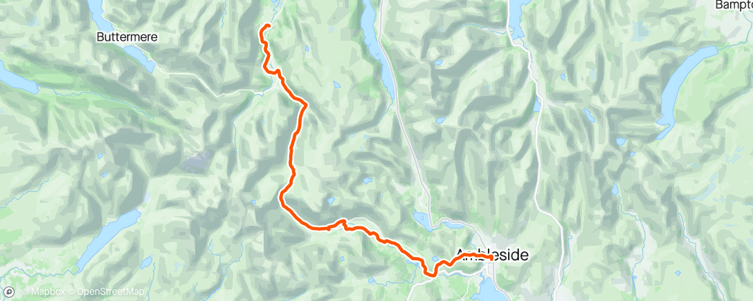 Map of the activity, Wednesday Morning Hike