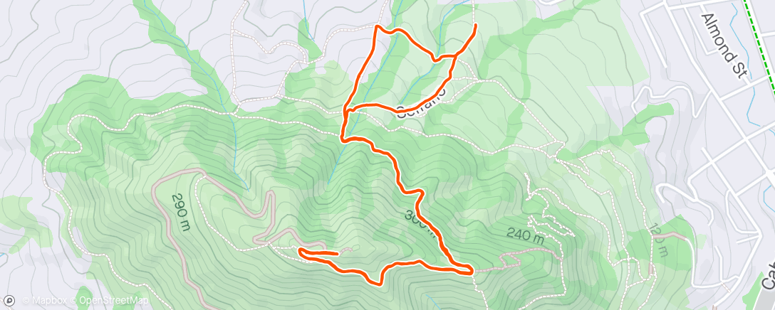 Map of the activity, Great hike up Madonna Hill