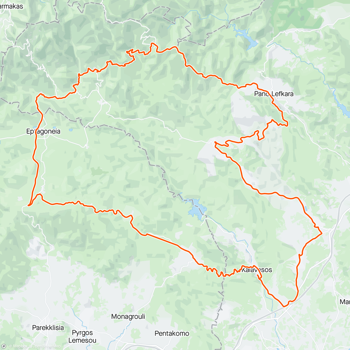 Map of the activity, Frühjahrspaket Tag 5: "Königsetappe" Bike Corner,  Vavatsinia, Vavla, Bike Corner