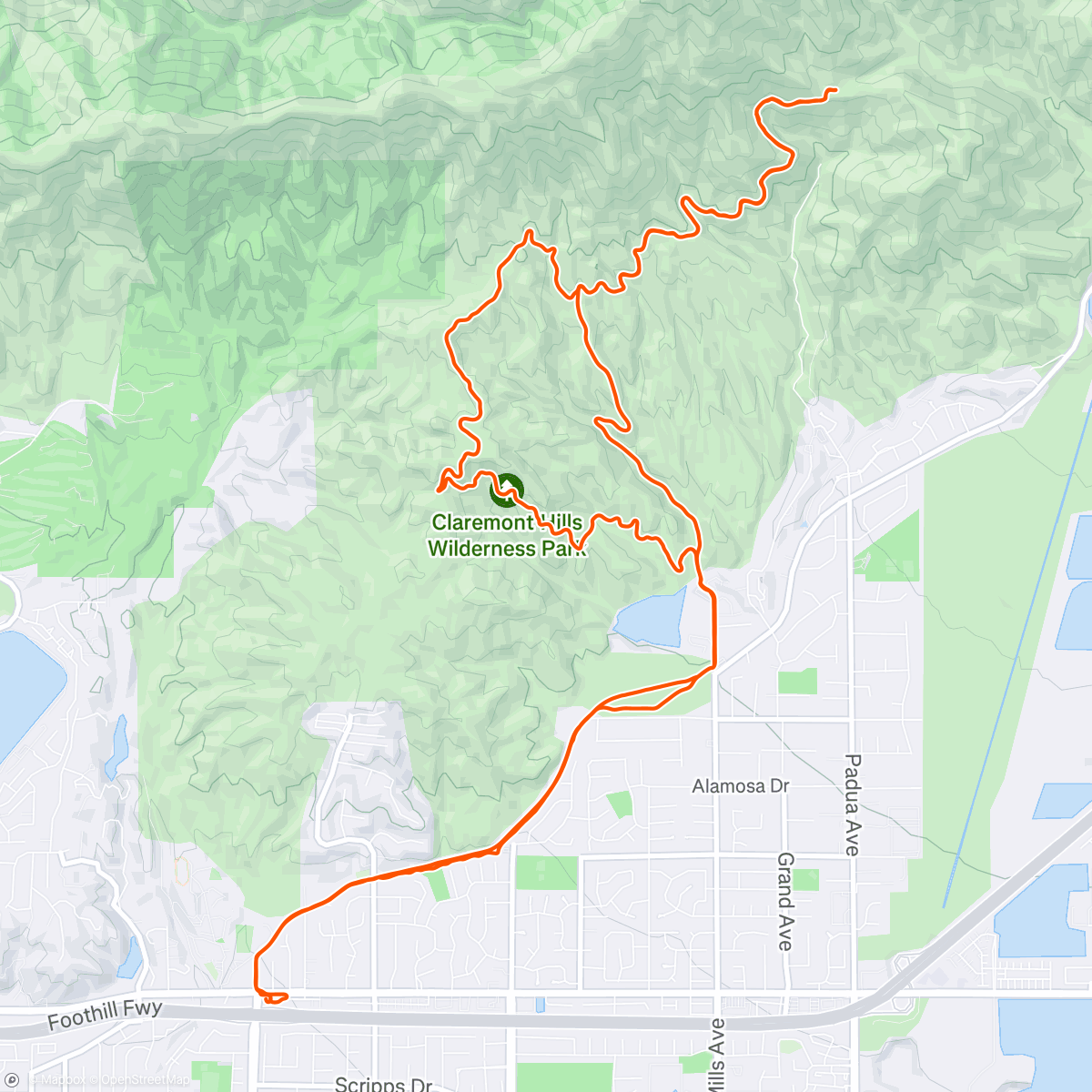 Map of the activity, Morning Mountain Bike Ride