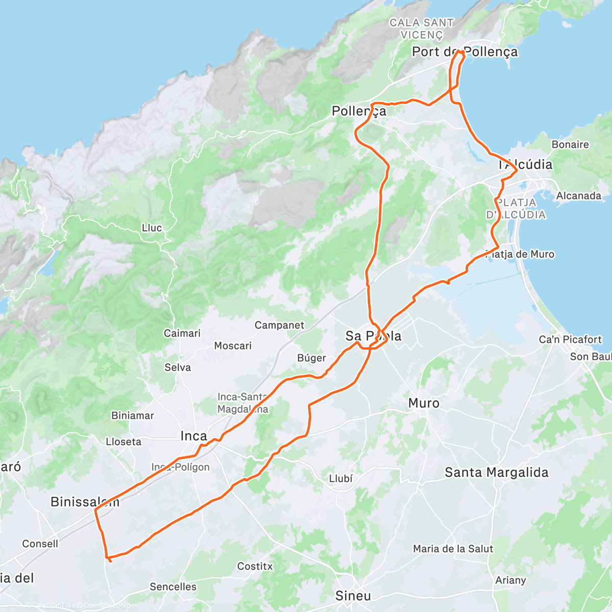 Map of the activity, Port de Pollença ⛵️