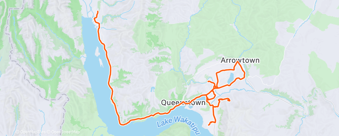 Map of the activity, Steady pedal with the king of Queenstown