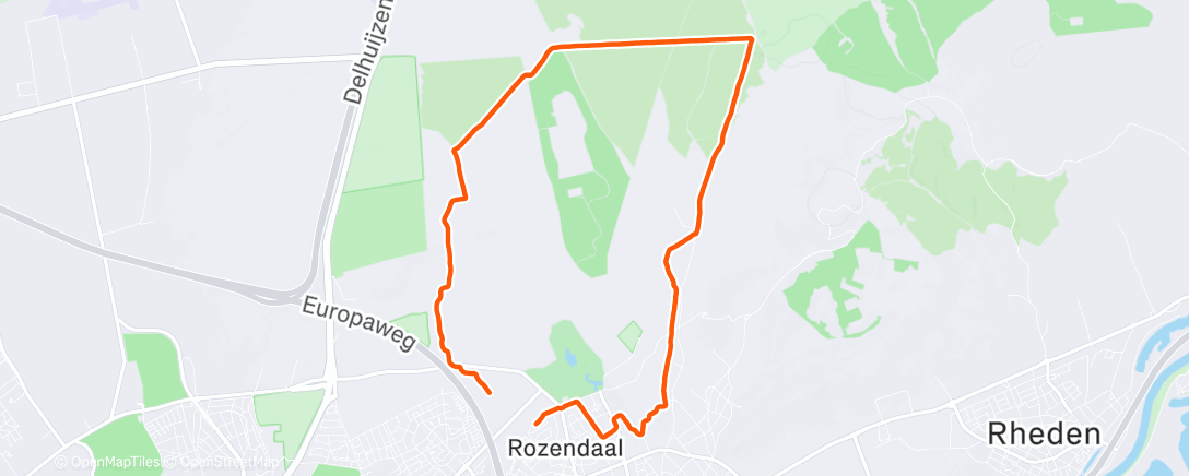 Map of the activity, Morning Run
