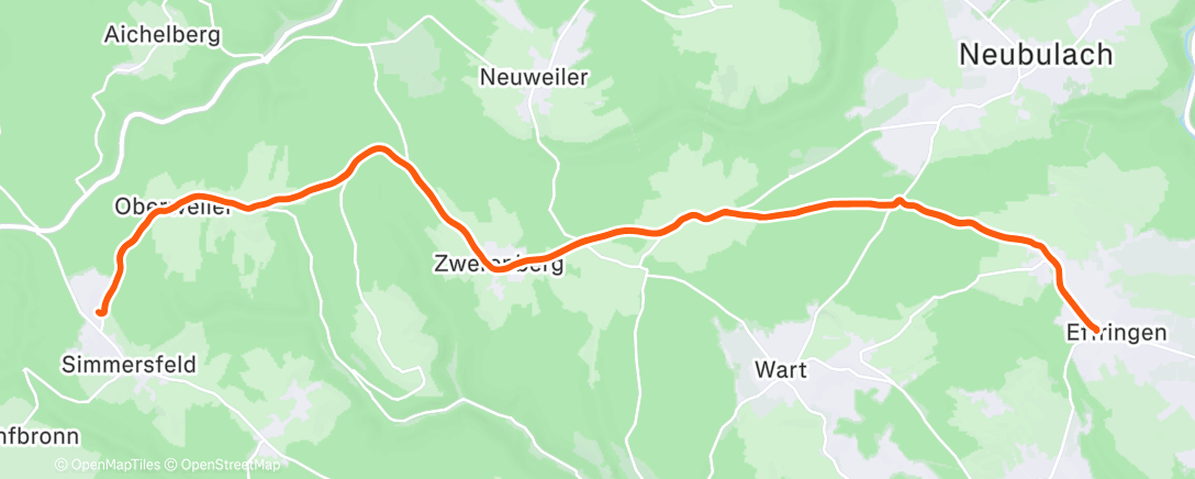 Map of the activity, Simmersfeld