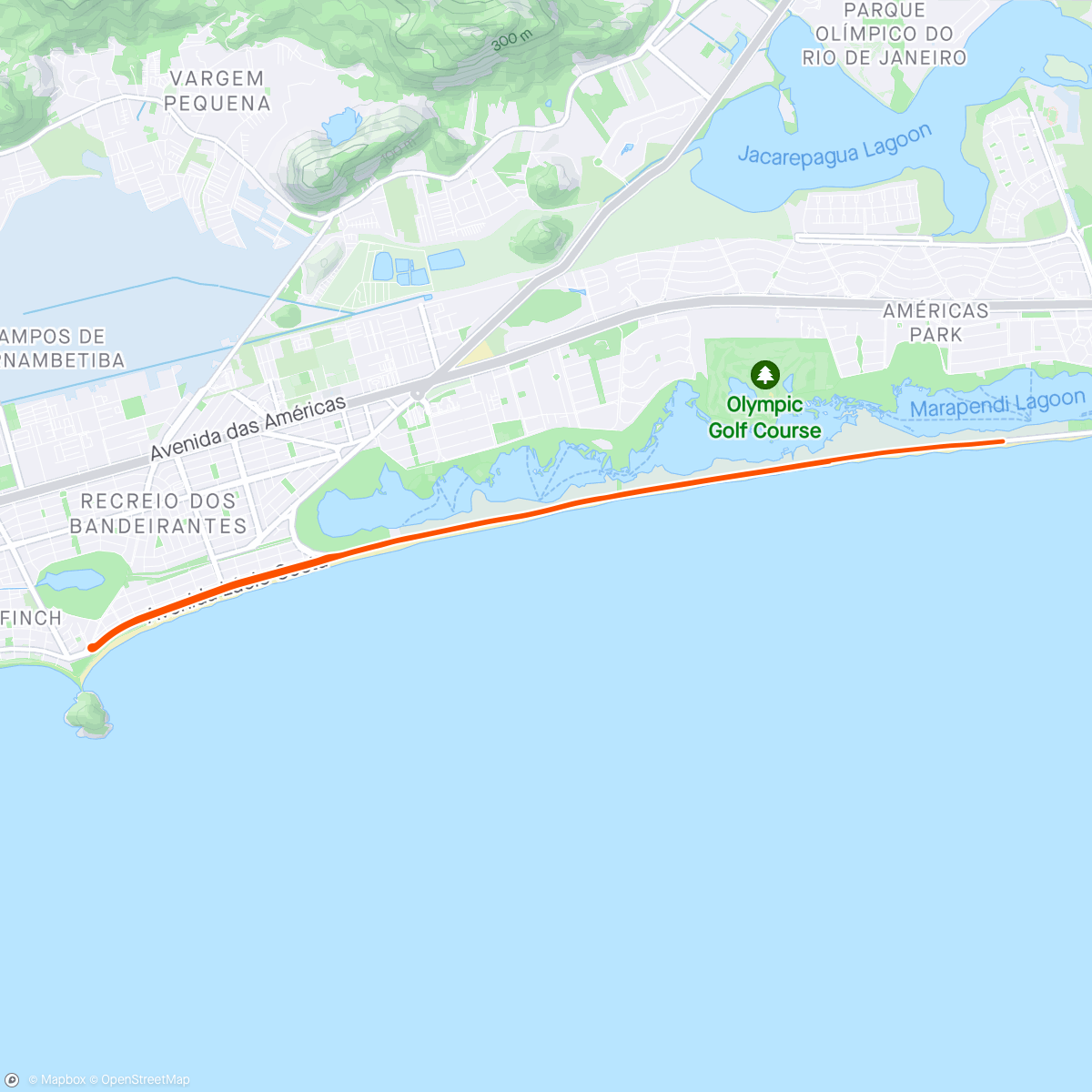 Map of the activity, ROUVY - Praia da Reserva | Rio de Janeiro | Brazil
