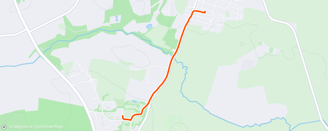 Map of the activity, Evening Walk