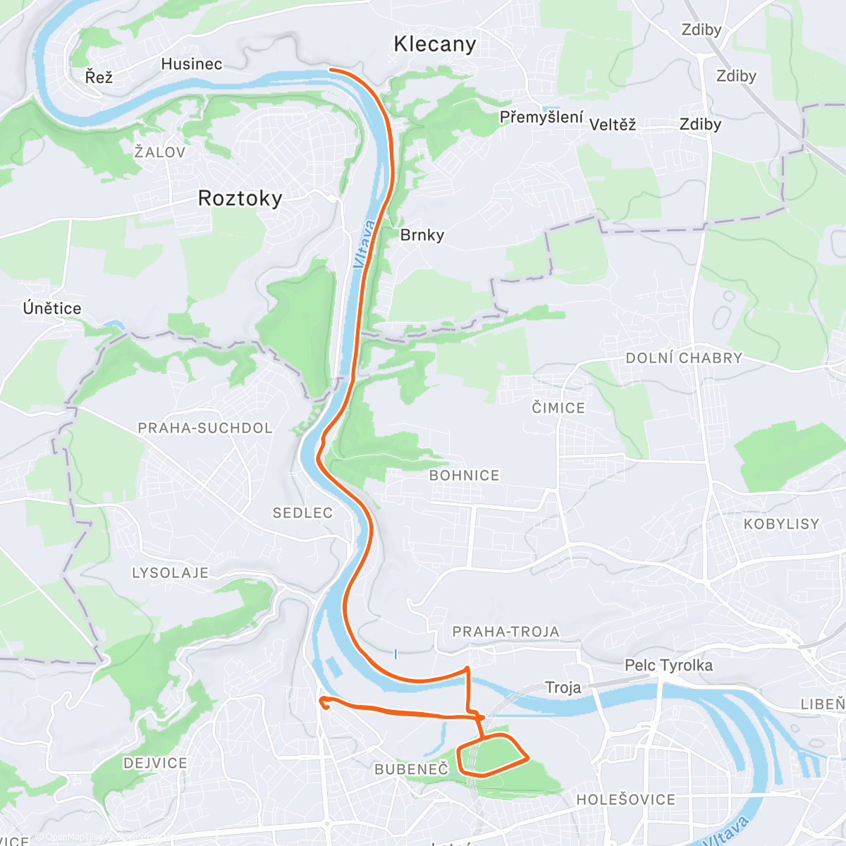 Map of the activity, “Rozklus” na ŠUTR