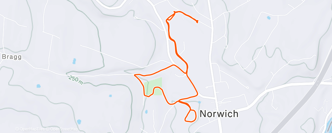 Map of the activity, Afternoon Walk