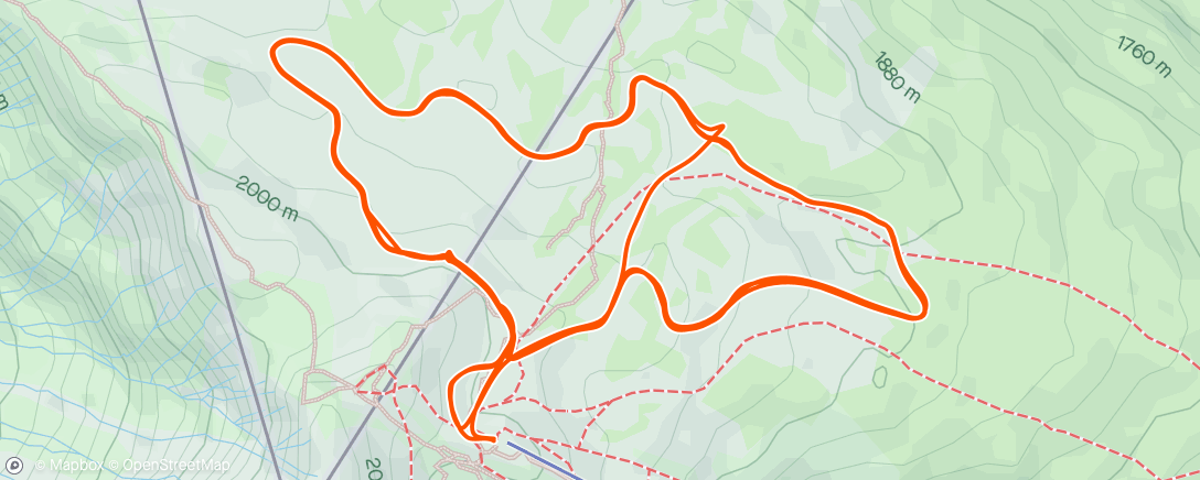 Map of the activity, ski ft