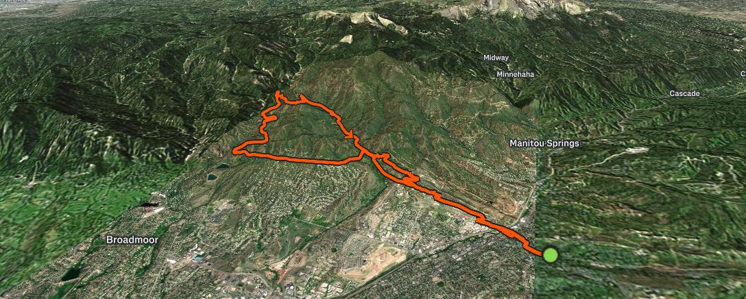Map of the activity, Morning Mountain Bike Ride