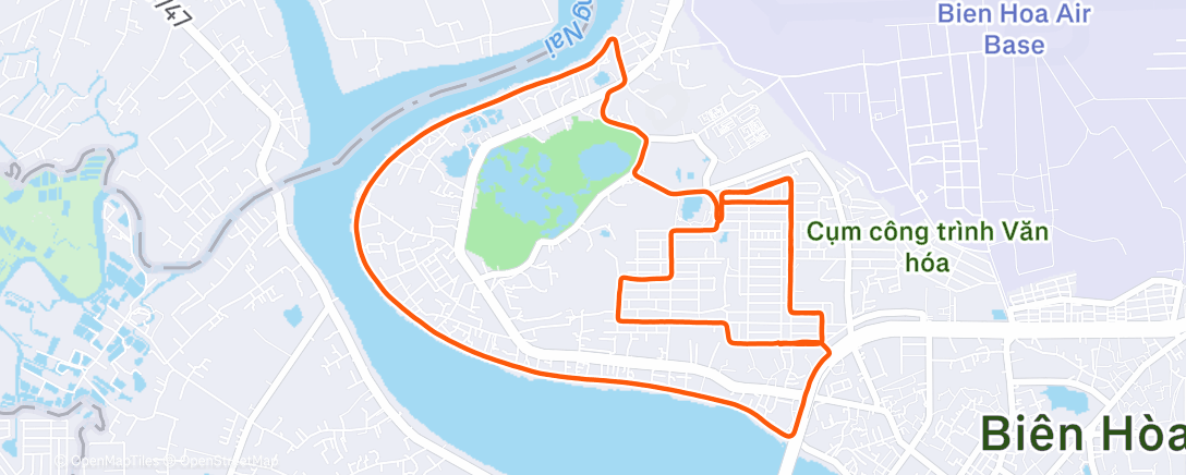 Map of the activity, Morning Run