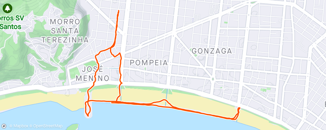 Map of the activity, Caminhada regenerativa
