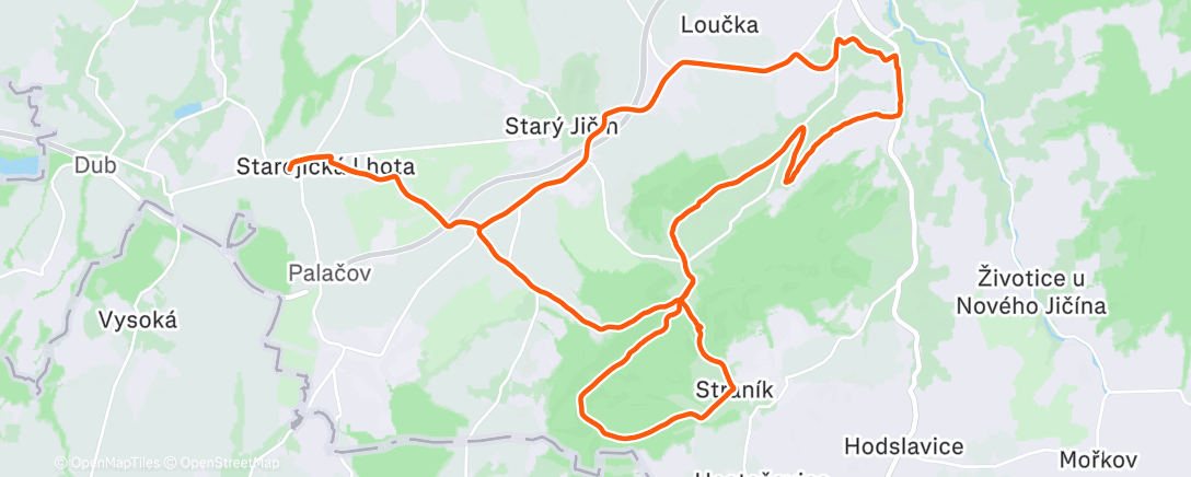 Map of the activity, Afternoon Mountain Bike Ride