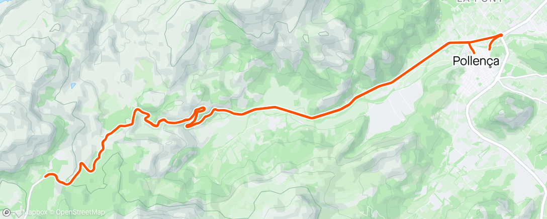 Map of the activity, Coll de Femenia
