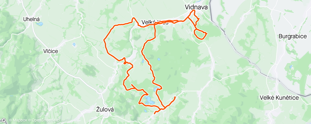 Map of the activity, Projížďka Popelkovic a Lakomí Ride