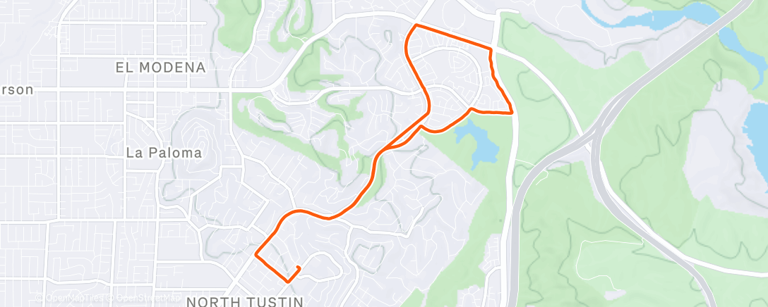 Map of the activity, Morning Run