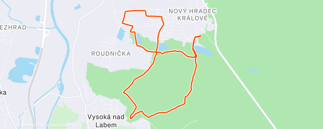 Map of the activity, Hradecká vánoční klasika 🎄