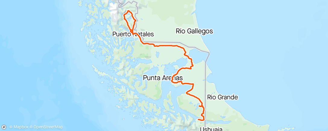 Map of the activity, Gravel del Fuego - 1st female, 3rd general classification