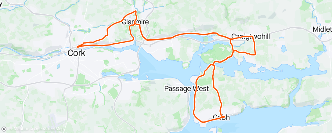 Map of the activity, Morning Ride