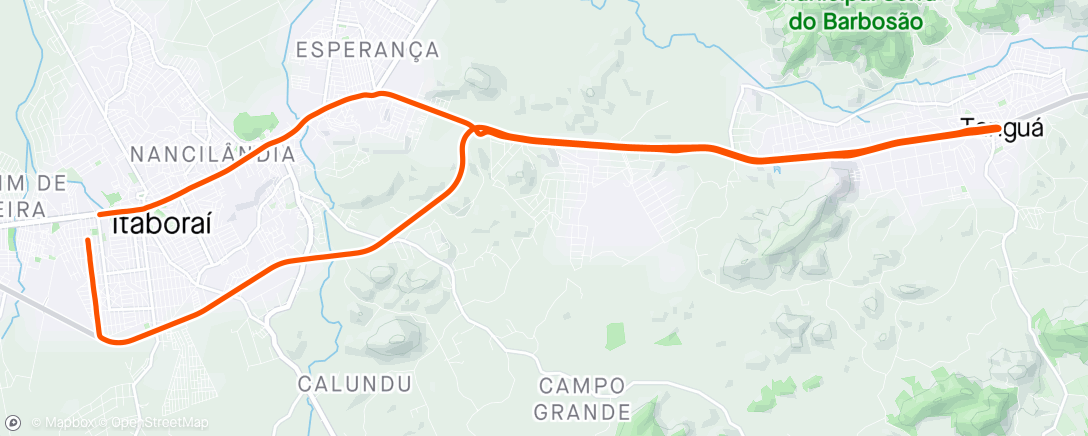 Map of the activity, Pedal até Tanguá com Marito