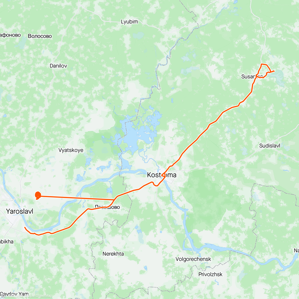 Map of the activity, Бревет "Сусанинский" 300