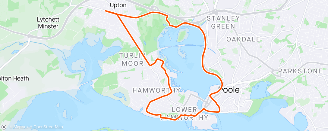Map of the activity, Afternoon Ride around Holes Bay