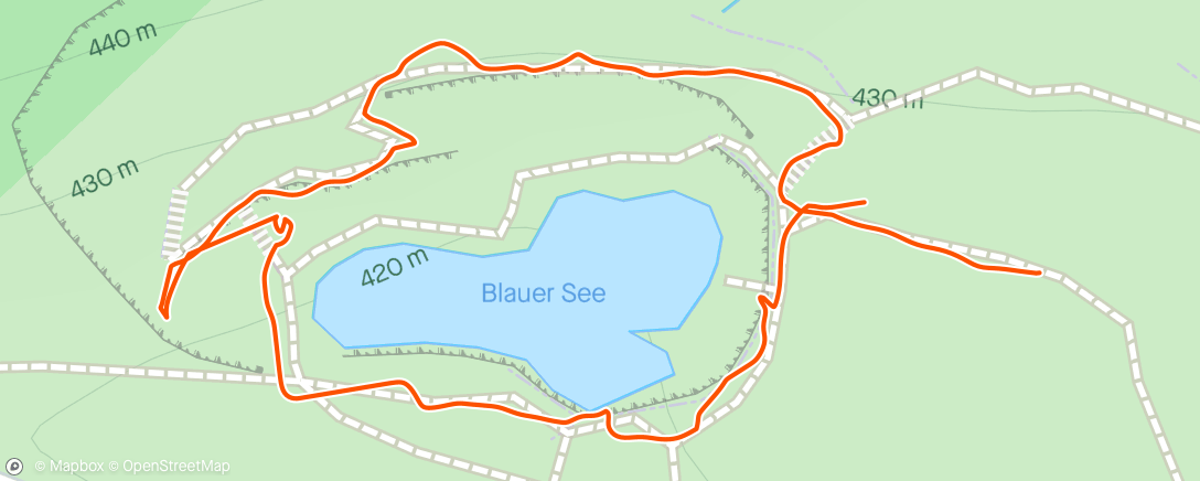 Map of the activity, Blauer See ❤️