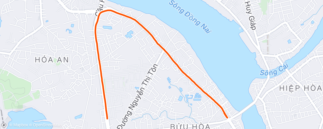 Map of the activity, Morning Run