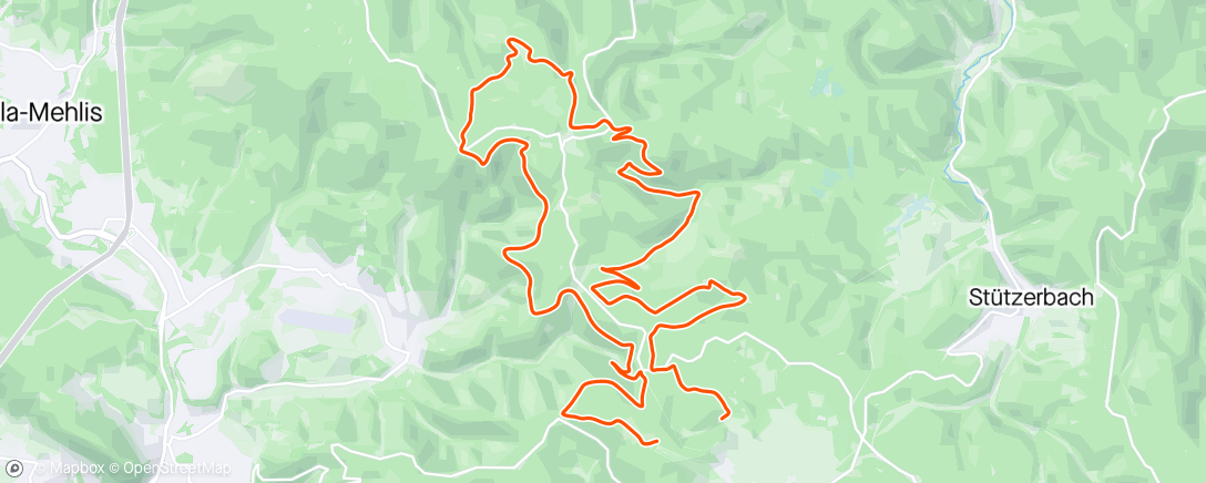 Map of the activity, Rennsteig-Ride 2023