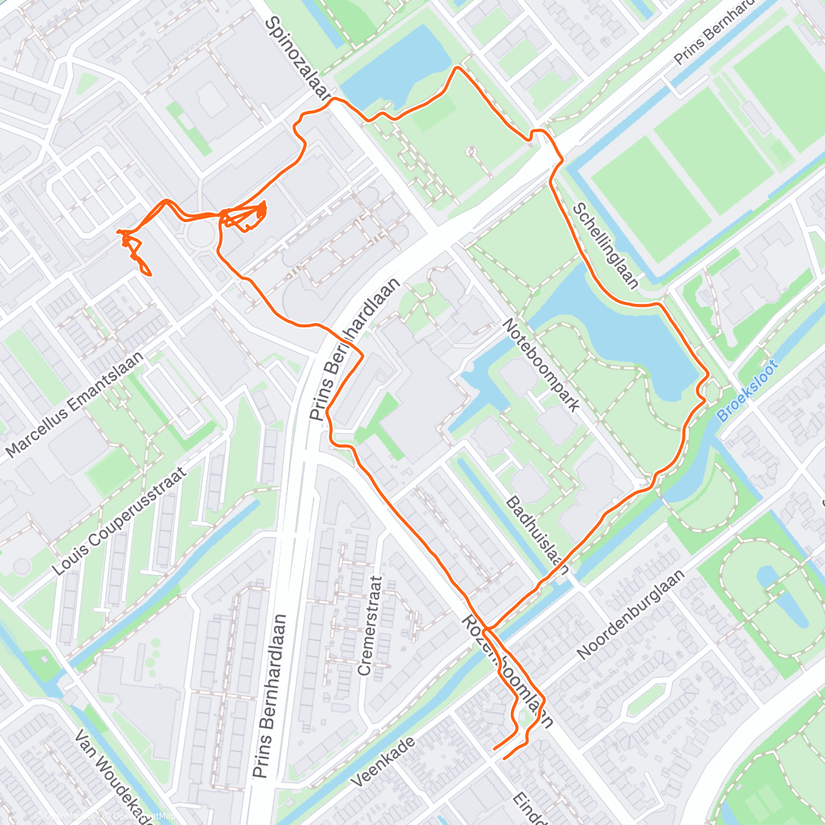 Map of the activity, Errands in the 🌧️