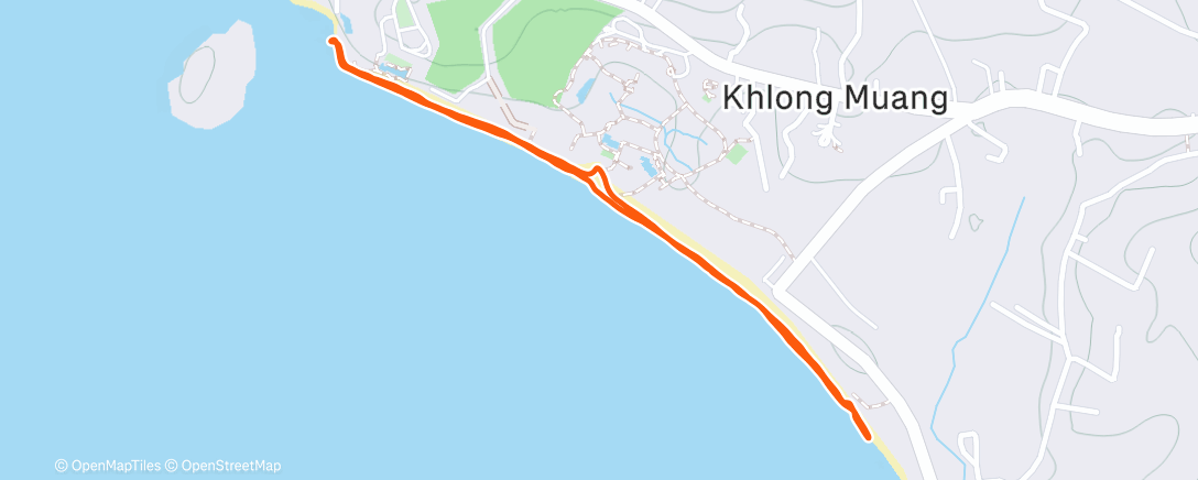 Map of the activity, Klong Muang Beach Afternoon Run 3km