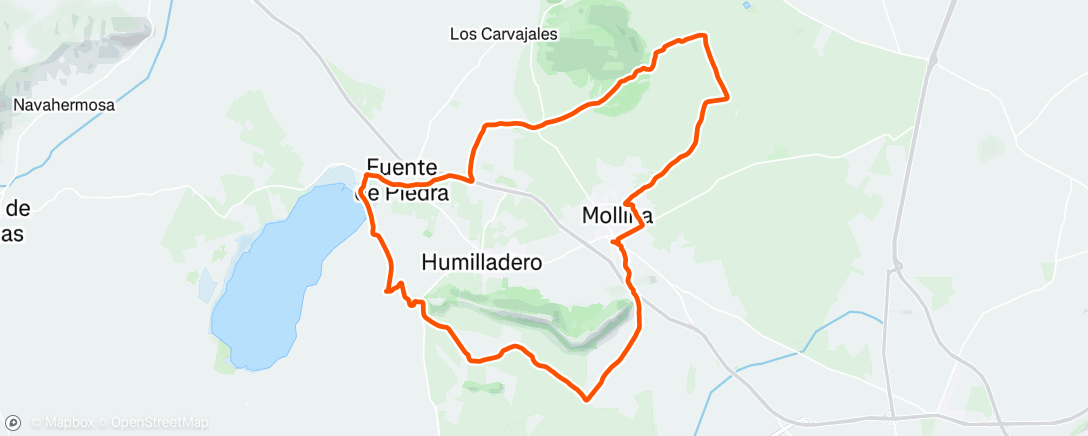 Map of the activity, Bicicleta de montaña matutina
