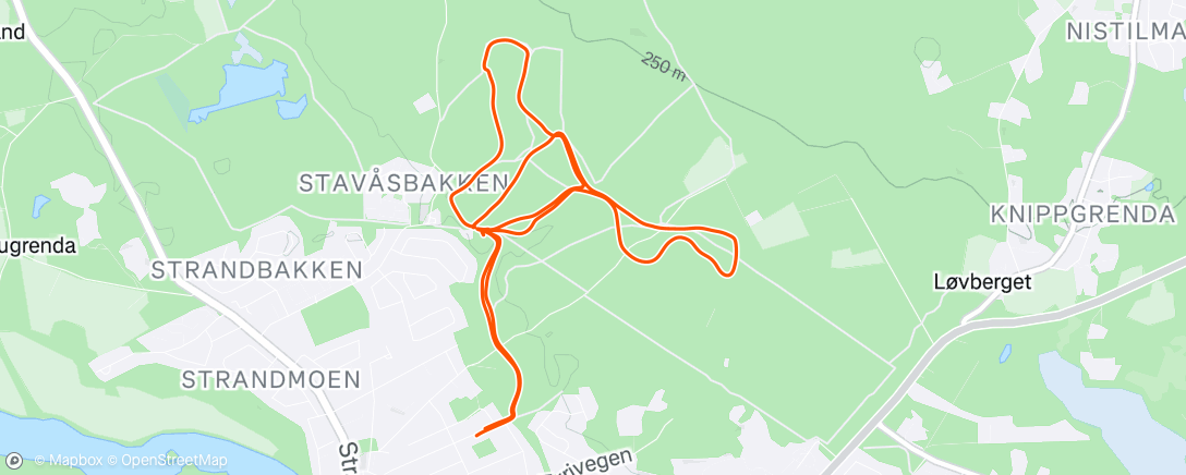 Map of the activity, Elverumtrimmen/Kondistrimmen #2 - 3 km - bedre trøkk med 12 min I5