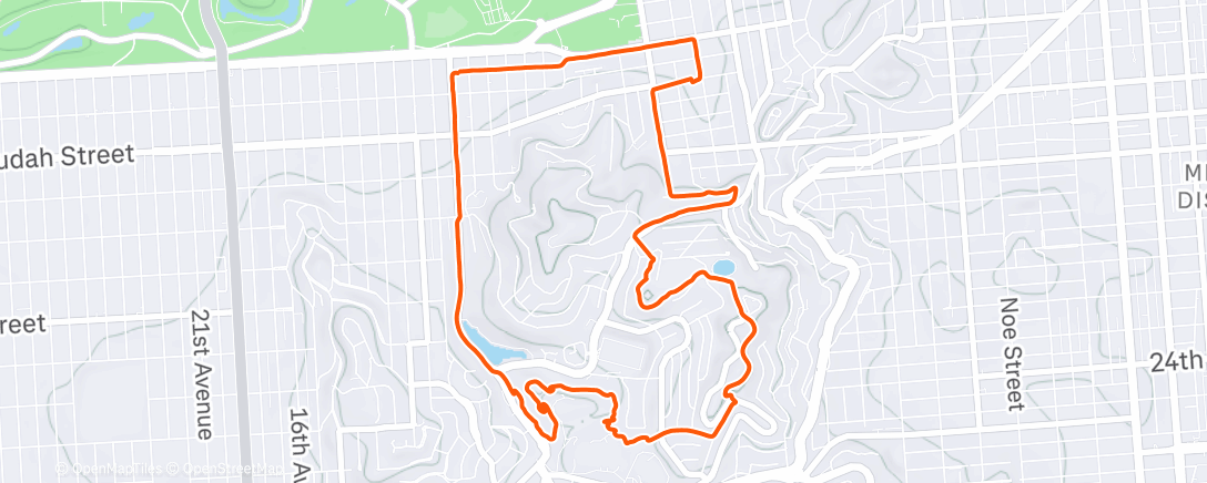 Map of the activity, Lunch Trail Run