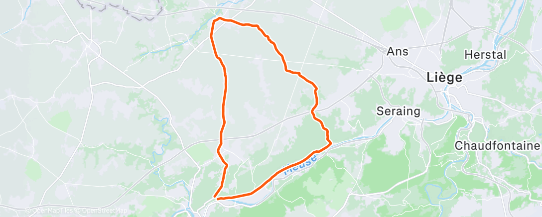 Map of the activity, Sortie vélo dans l'après-midi