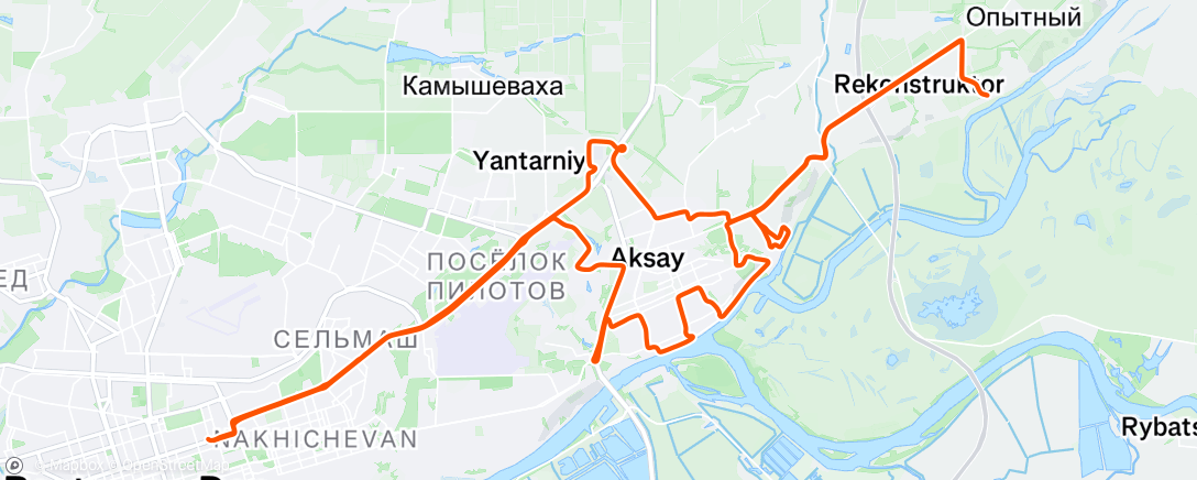 Map of the activity, Полуденный заезд