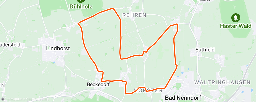 Map of the activity, Abendradfahrt