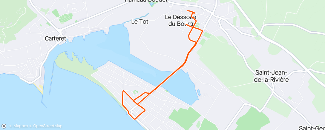 Mapa de la actividad, Course à pied en soirée