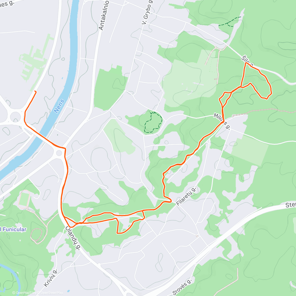 Map of the activity, Reco Trail Run