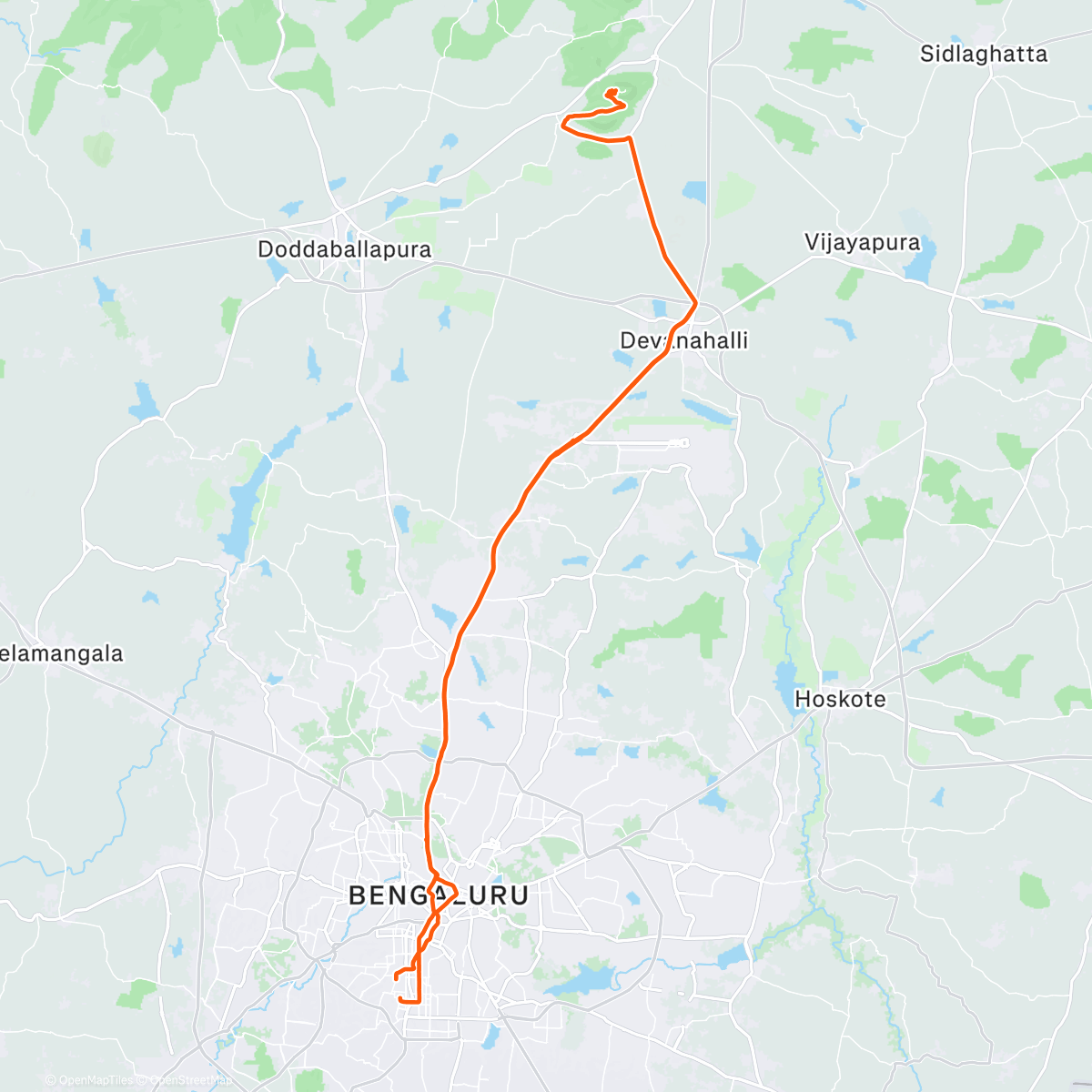 Карта физической активности (Morning Ride)