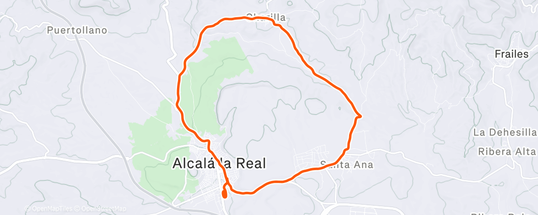 Map of the activity, Carrera a la hora del almuerzo