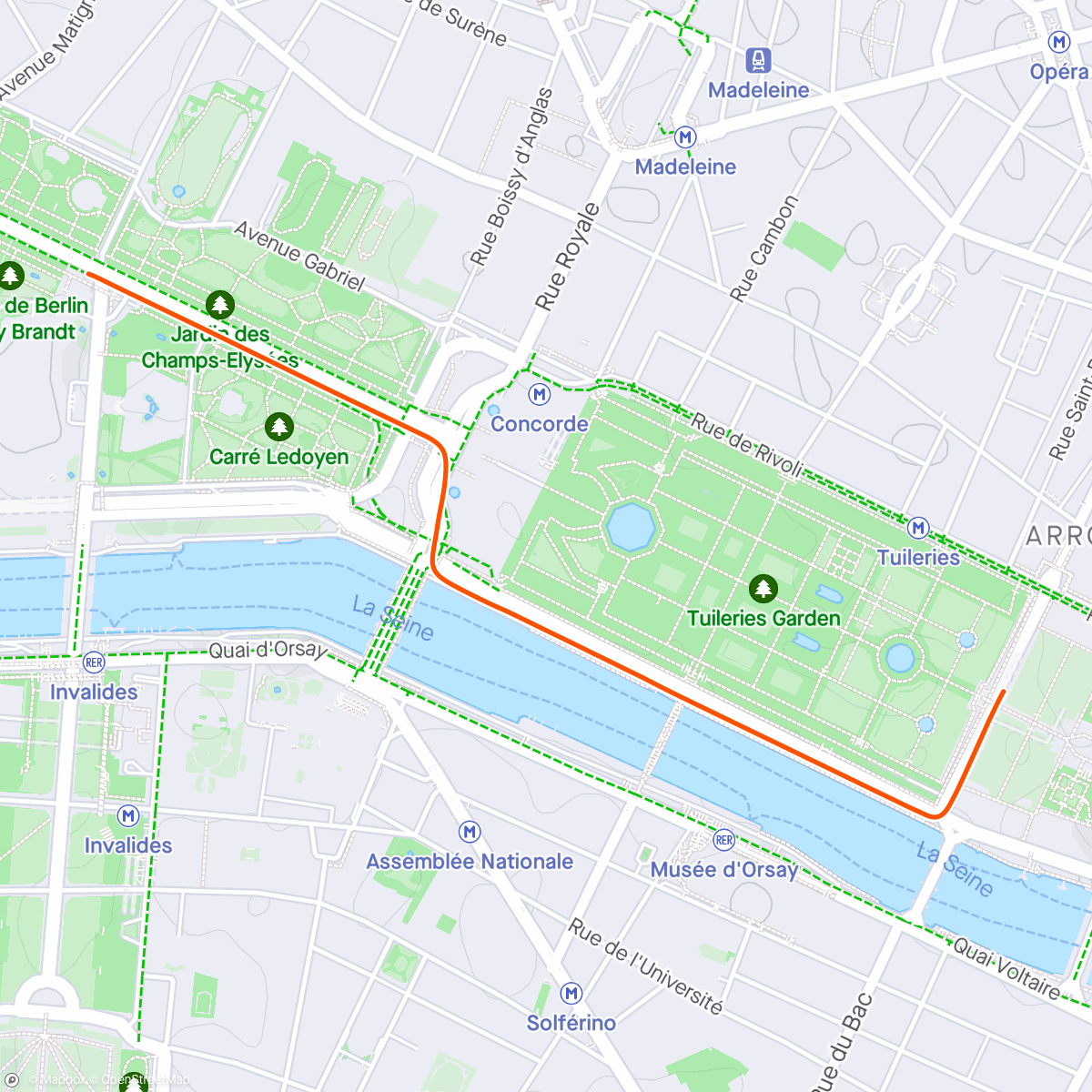 Map of the activity, Zwift - Champs-Élysées in Paris