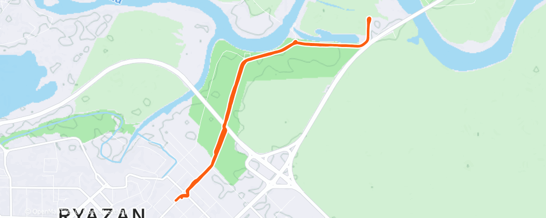 Map of the activity, Утренний забег