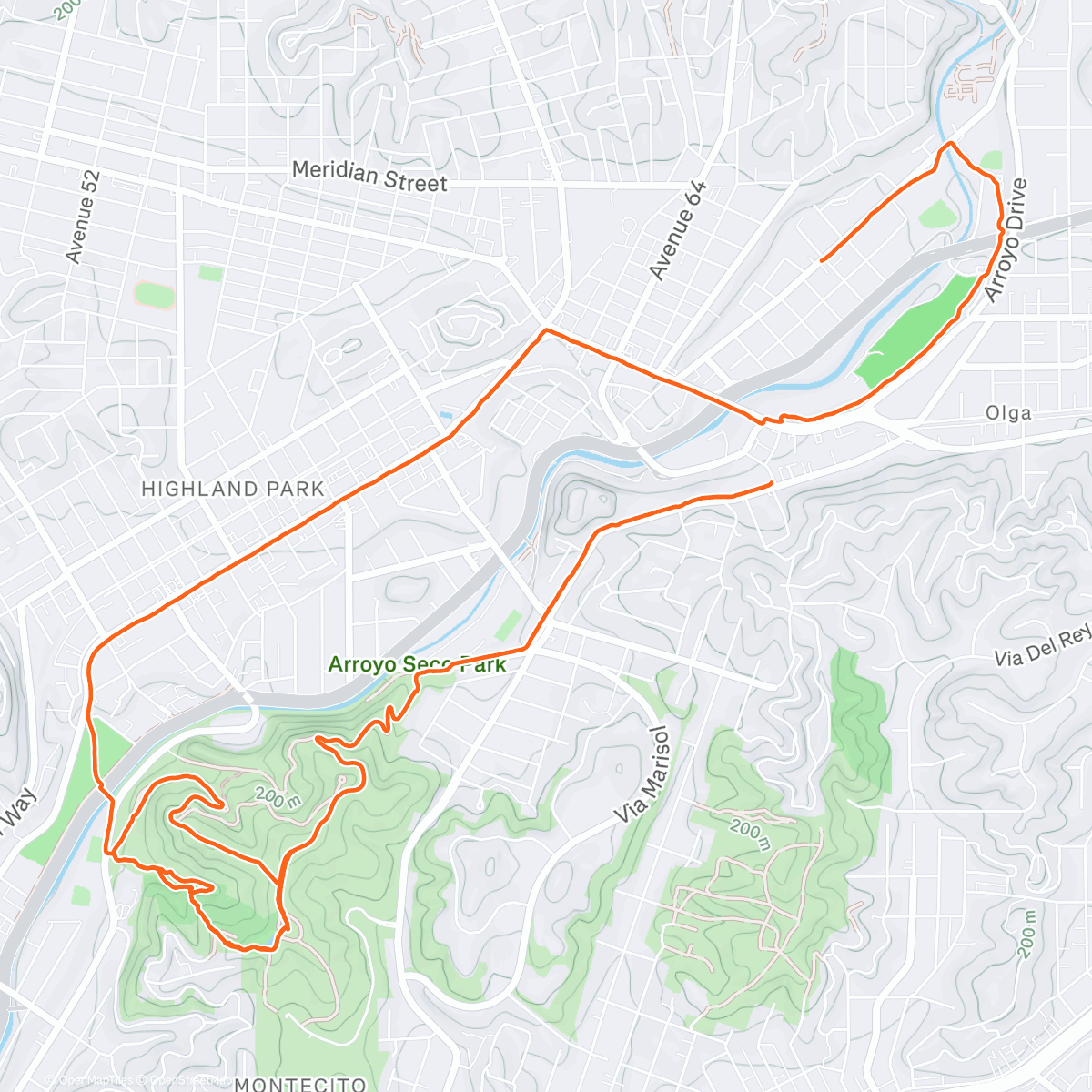 Map of the activity, Morning Walk