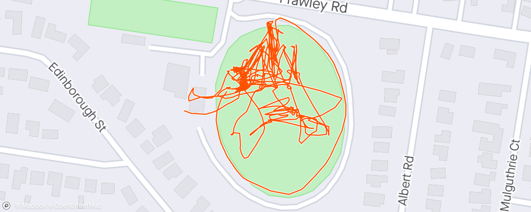 Map of the activity, Evening Workout