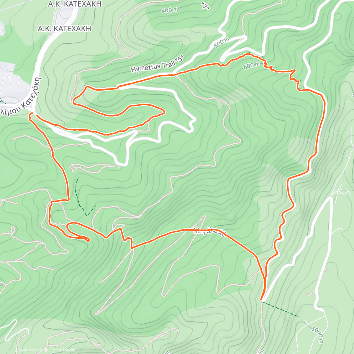 Map of the activity, Morning Training