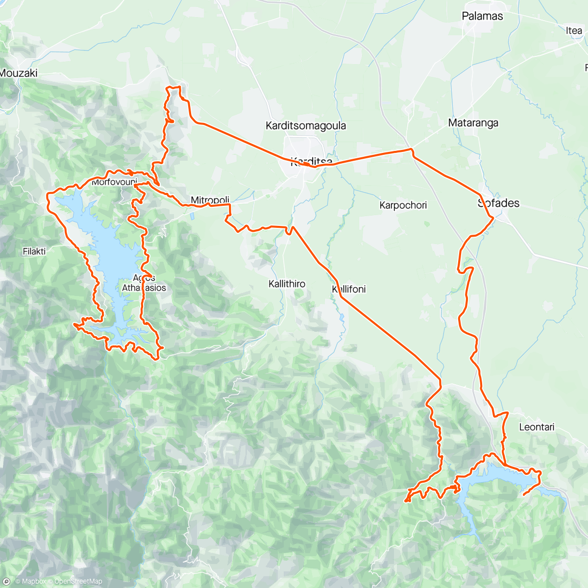 Map of the activity, THANK YOU Hector, Maria and Nikos - what a fantastic day and route through the heart of Greece 🇬🇷❤️‍🔥